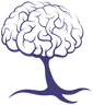 Logo Corpus Callosum: Baum mit Gehirn als Krone